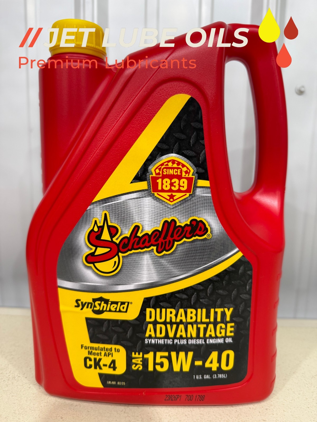 3 Schaeffer’s 15W-40 700 Synshield Diesel Engine Oil 3 Gallons
