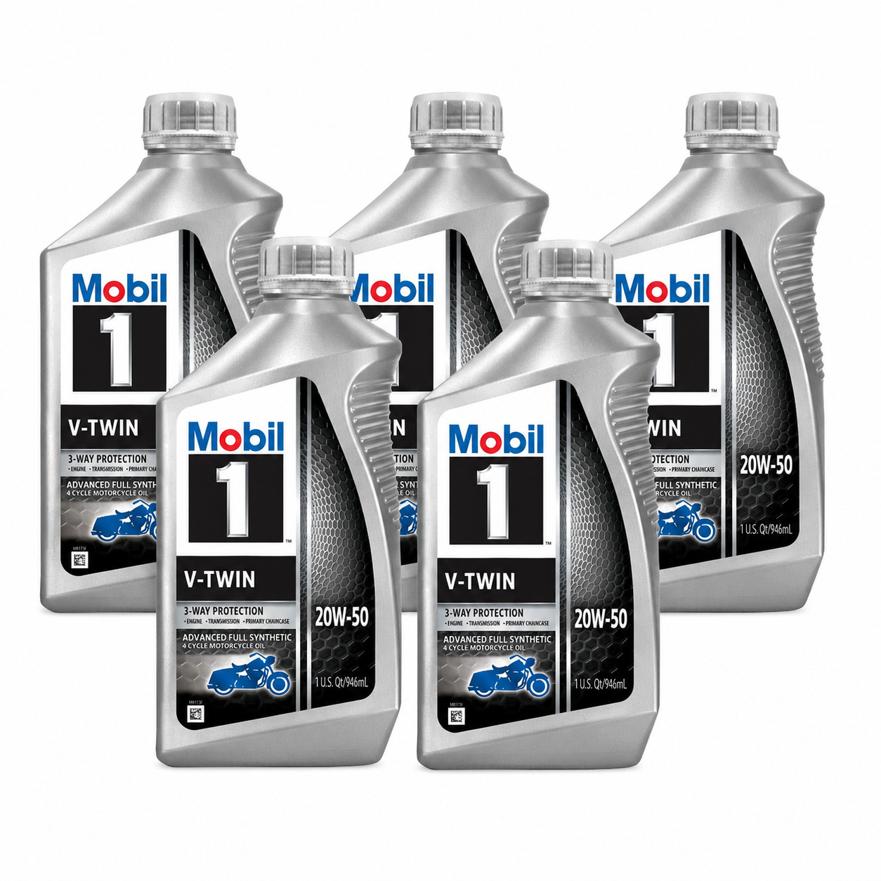 MOBIL 112630 Mobil 1 V-Twin; Full Synthetic Motorcycle Oil; SAE 20W-50; 1 Quart