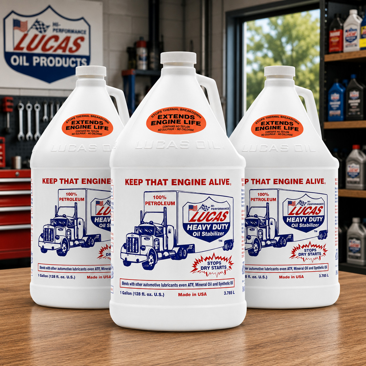 [FLASH SALE] LUCAS OIL 10002 Heavy Duty Oil Stabilizer; Gallon 3 PACK