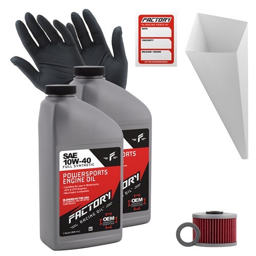 Factory Racing Parts 10W40 2Qt Oil Change Kit For Kawasaki KL250 KLX250
