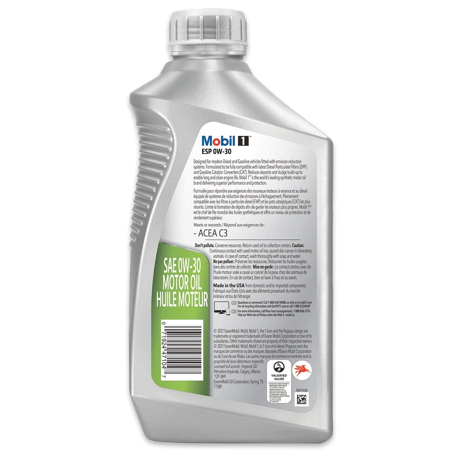 6 Pack Mobil 1 SAE 0W-30 Advanced Full Synthetic Motor Oil 1 QT