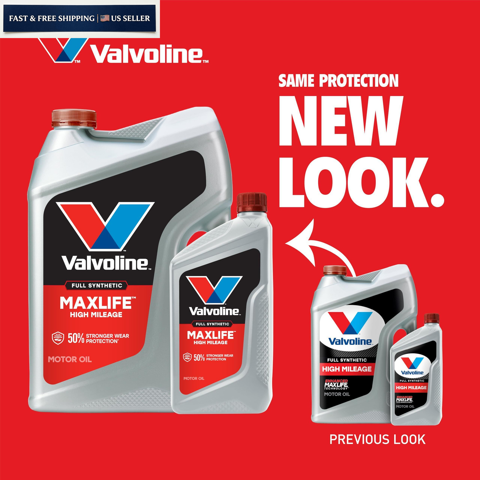Valvoline MaxLife High Mileage Full Synthetic 5W-20 5 qt (Pack of 1), Gold