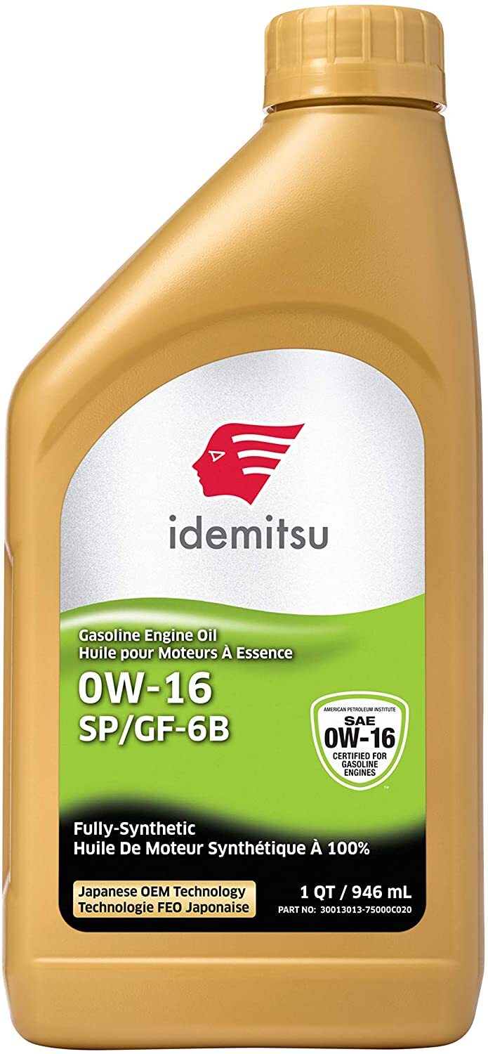 Idemitsu Full Synthetic 0W-16 Engine Oil SP/GF-6B – 1 Quart (30013013-75000C020)
