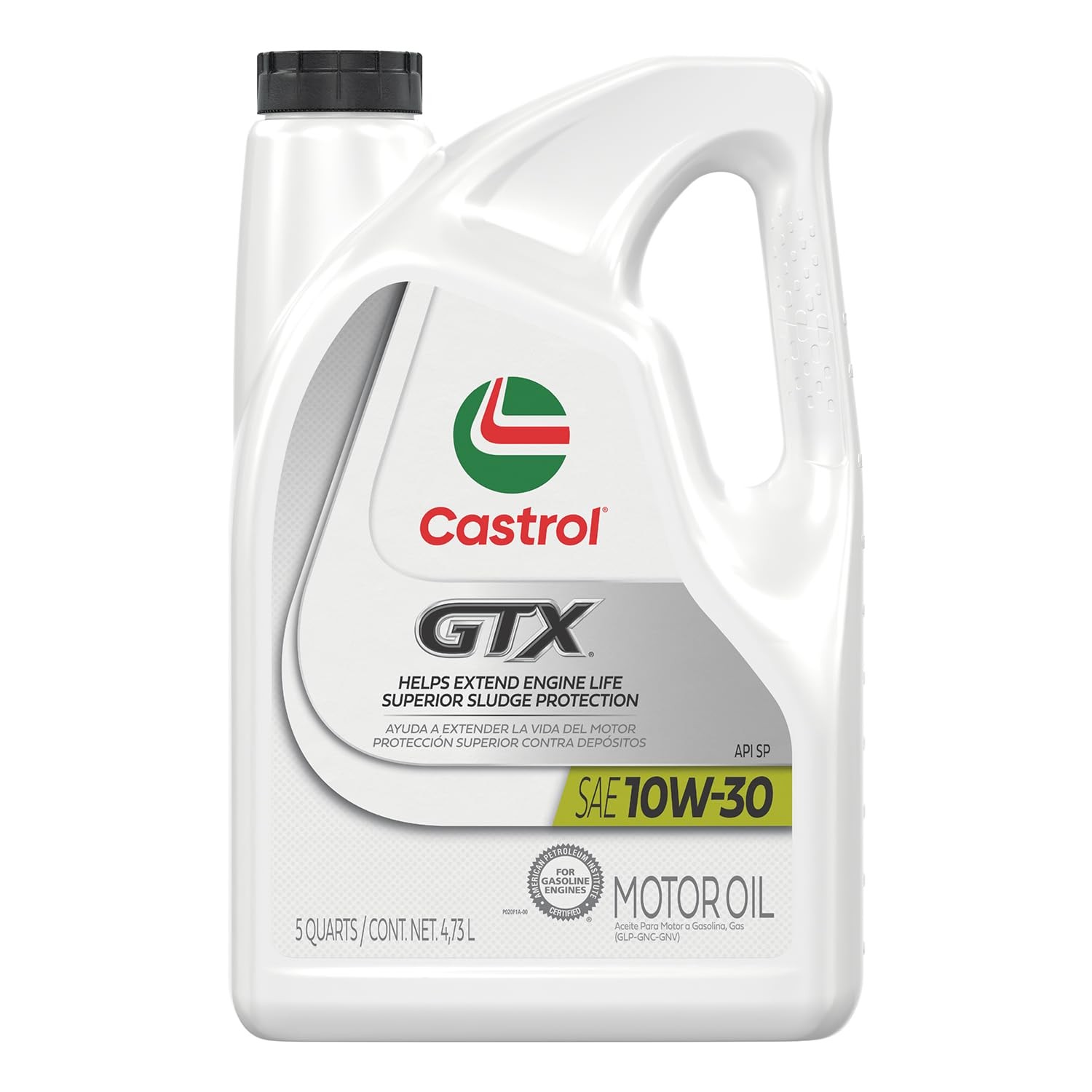 Castrol GTX 10W-30 Conventional Motor Oil, 5 Quarts 5 Quarts, Amber