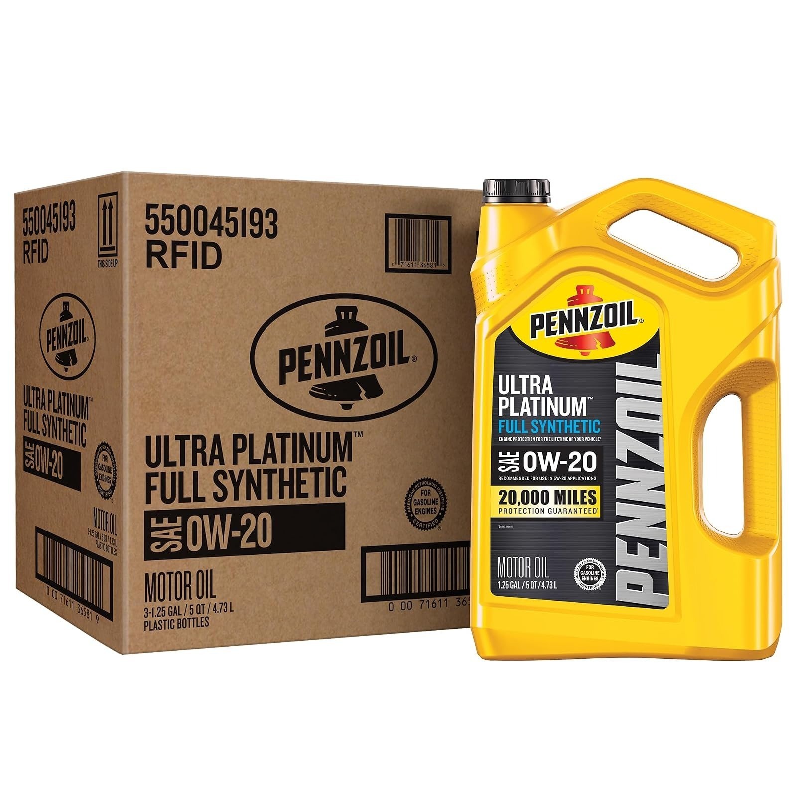 Ultra Platinum Full Synthetic 0W-40 Motor Oil, 1 Quart (6 Pack)