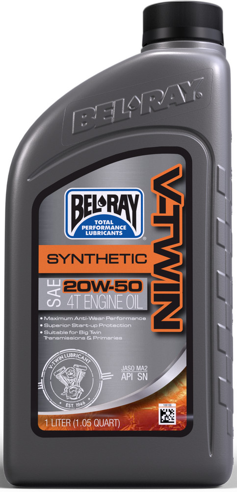 BEL-RAY 20W-50 HARLEY-DAVIDSON V-Twin Synthetic 4T 4-Stroke Engine Motor Oil 1L