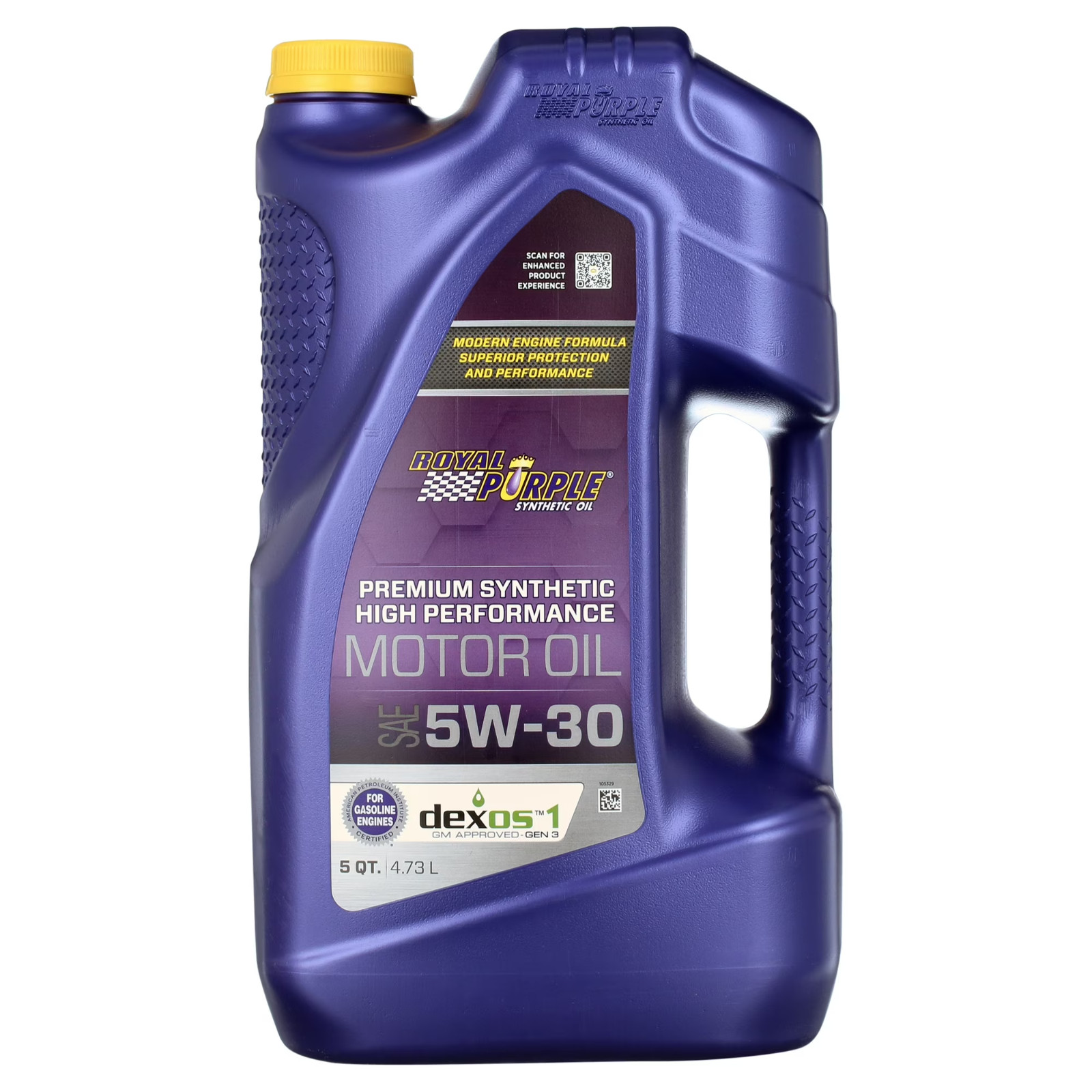 Royal Purple High Performance Motor Oil 5W-30, Premium Synthetic Motor Oil, 5 Qu
