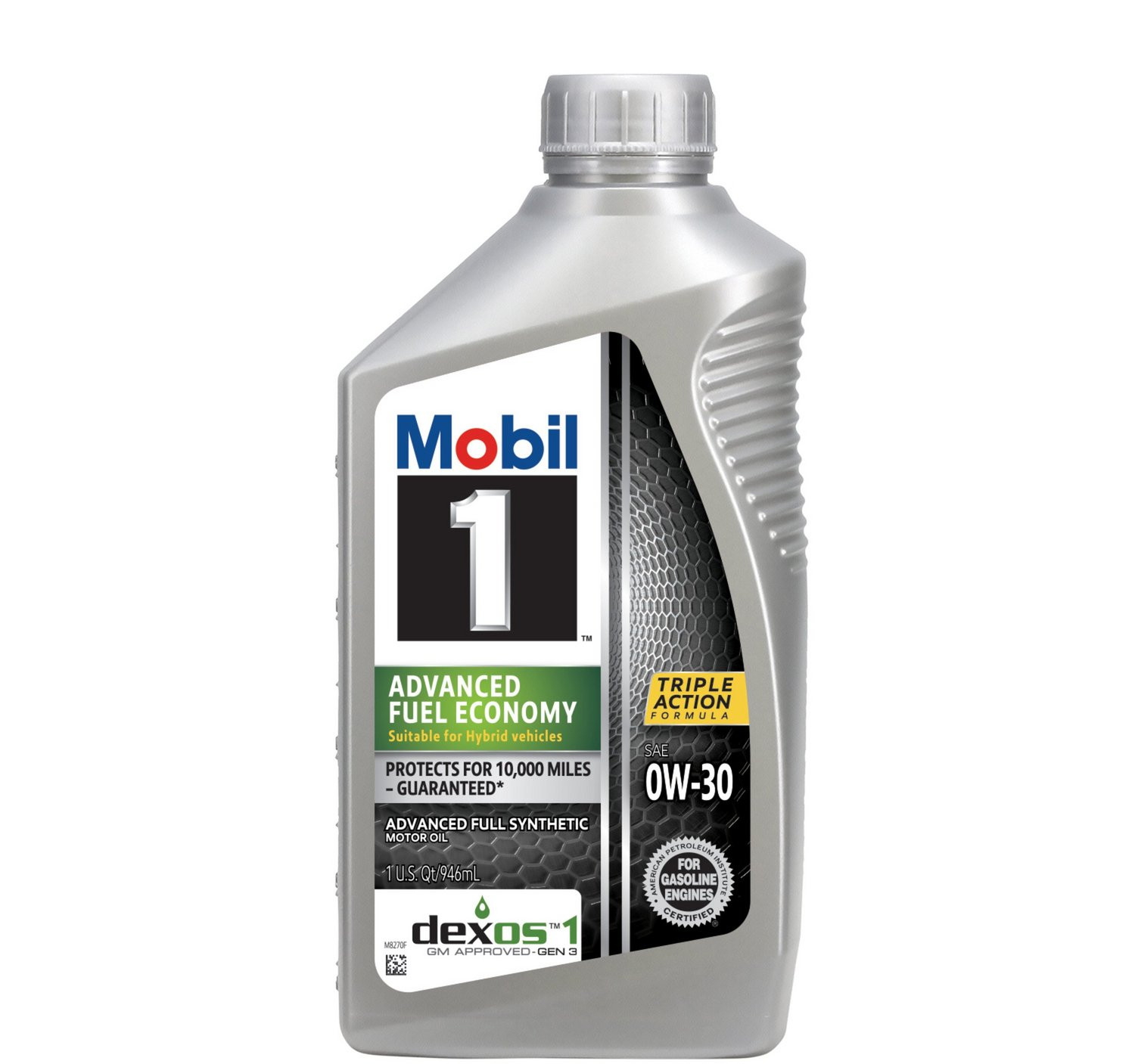 6 PACK MOBIL 112746 0W30 Mobil 1 Advanced Fuel Economy; Full Synthetic; 1 Quart