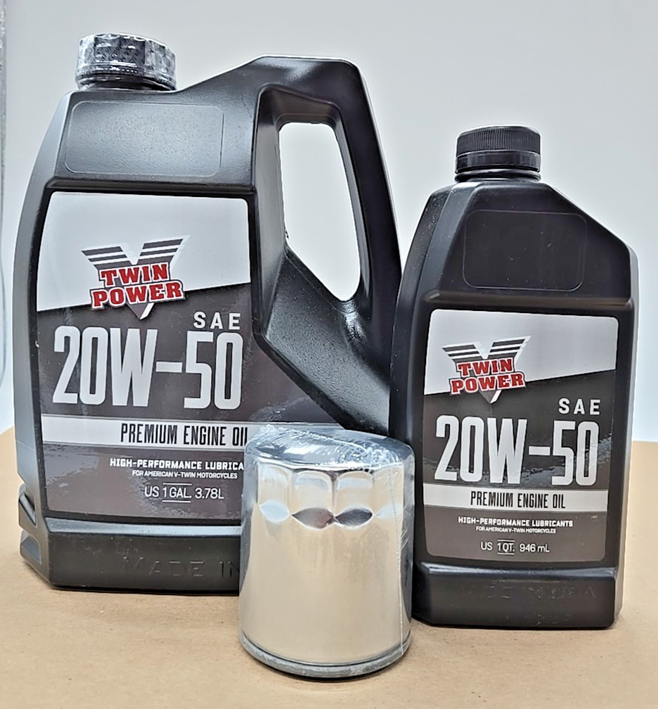 Twin Power 20W-50 Premium Engine Oil 1 Gallon for American V-Twin Harley Davidso