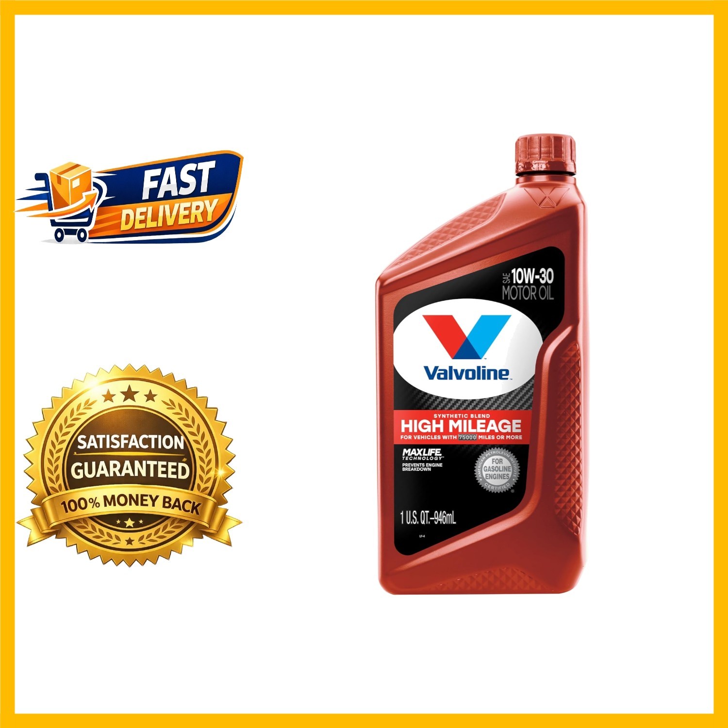 High Mileage 10W-30 Synthetic Motor Oil – Engine Protection & Fuel Efficiency