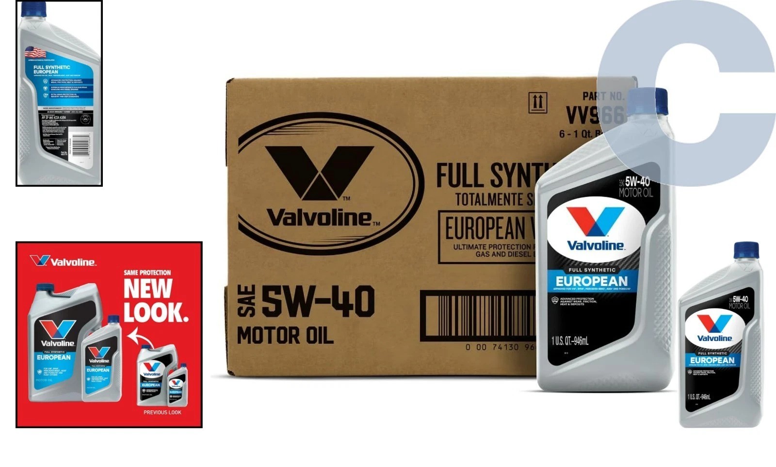 European Vehicle 5W-40 Full Synthetic Oil – 6 Quarts, Ultimate Engine Protection