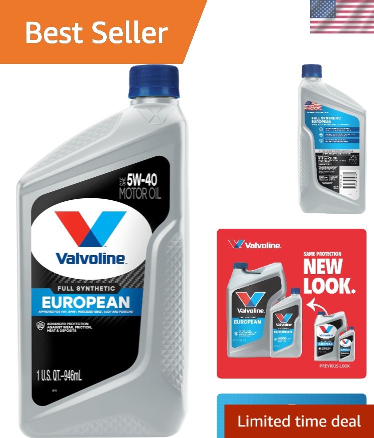 1 Quart Full Synthetic SAE 5W-40 Motor Oil – Optimal Protection for Cars