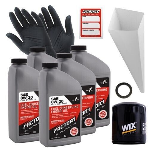 Factory Racing Parts 0W20 5 qt Oil Change Kit For Mazda MX-5 Miata 2.0L 2011-15