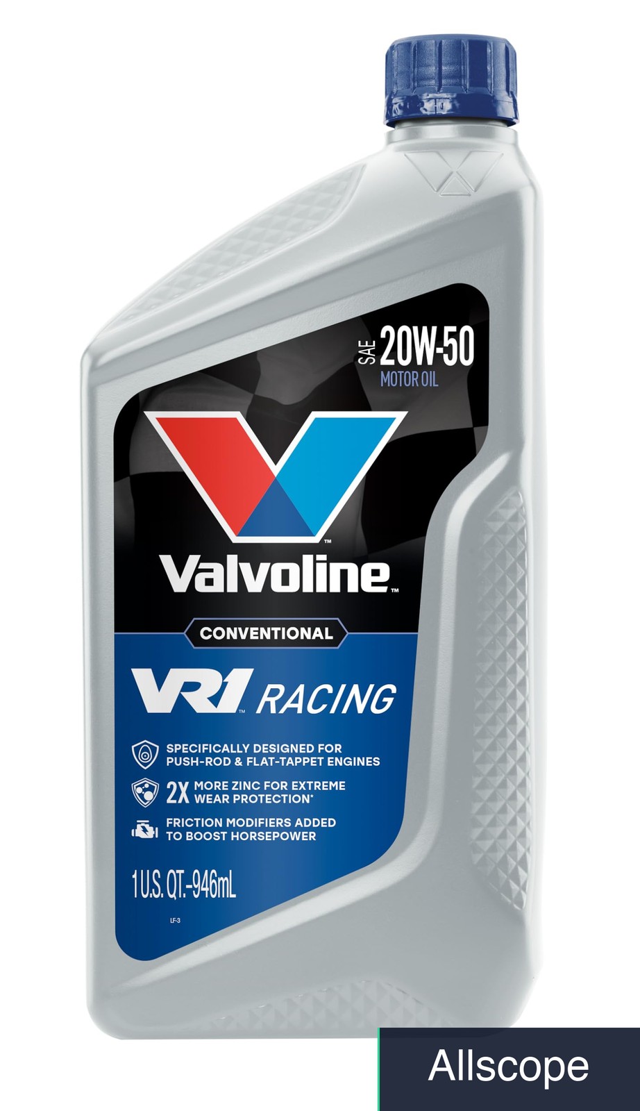 Motor Oil SAE 20W-50 VR1 Racing High Zinc 1 Quart Case of 6