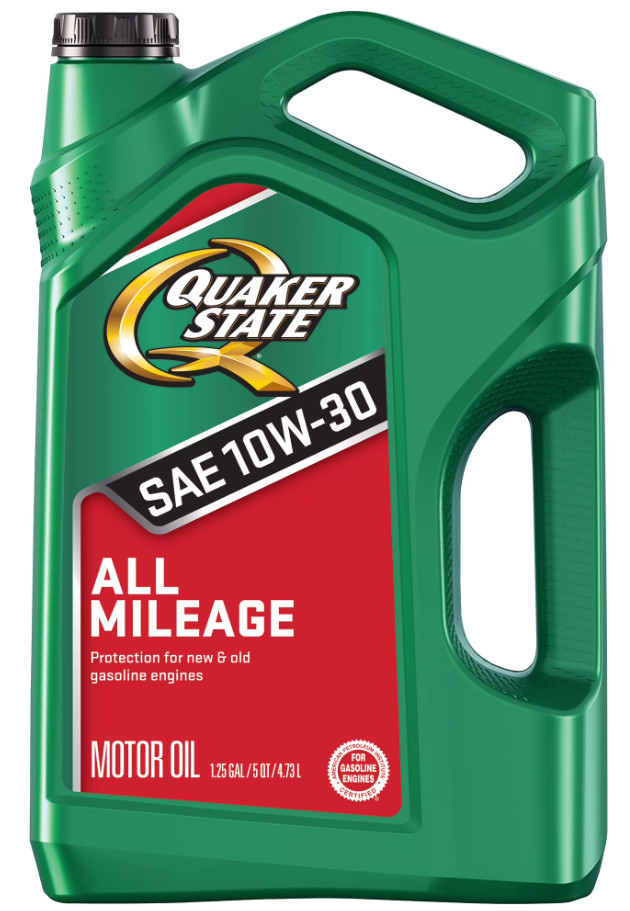Quaker State All Mileage 10W-30 Motor Oil, 5 Quart