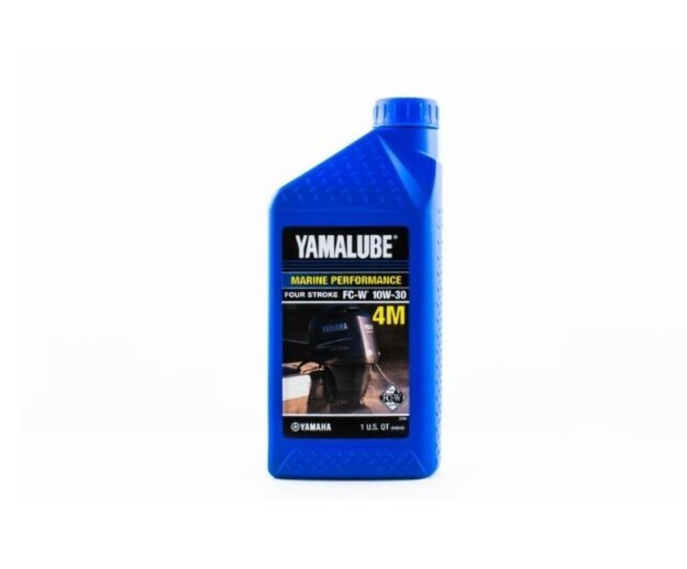 NEW YAMALUBE 10W30 OUTBOARD MINERAL 4M FC-W MARINE ENGINE OIL QUART