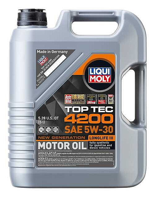Liqui Moly 2011 Top Tec 4200 SAE 5W-30 Synthetic Motor Oil, 5 Liters