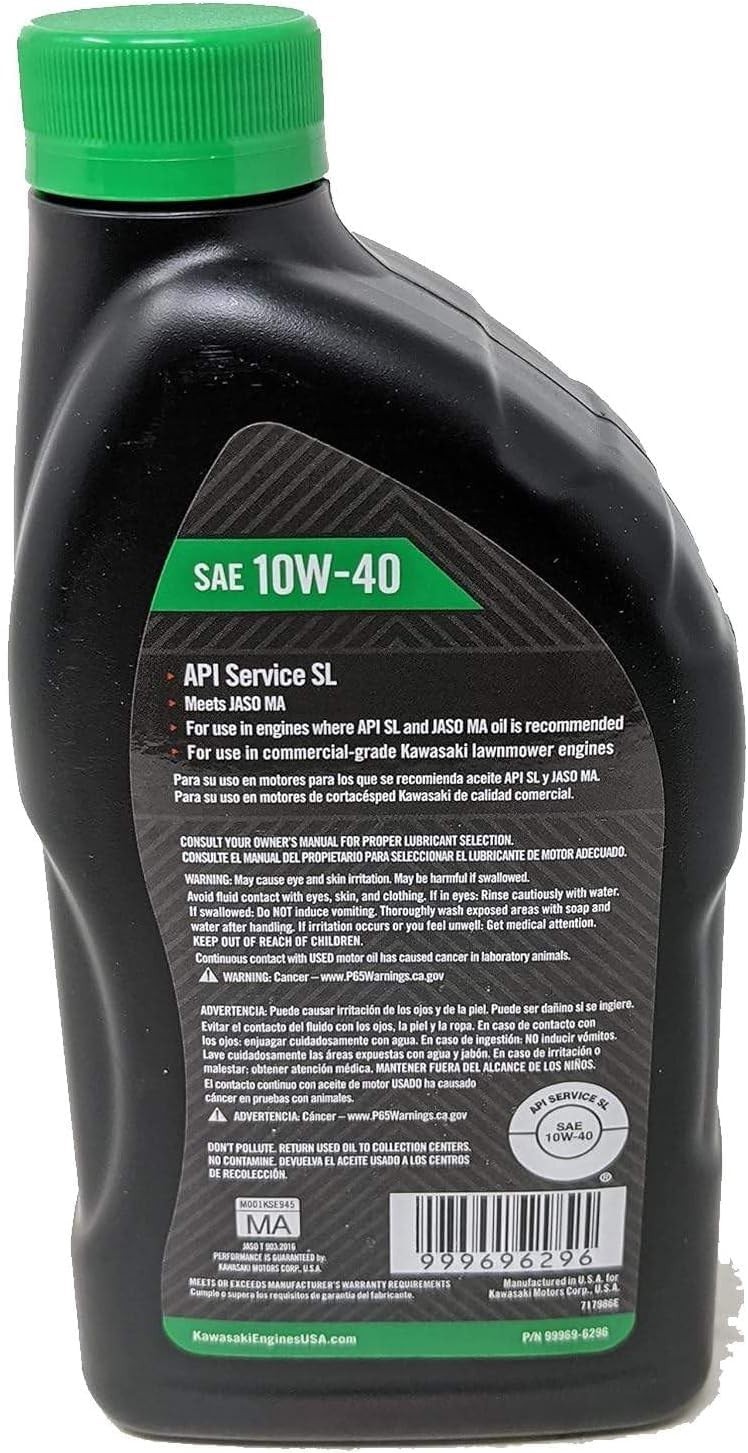 10W-40 Motorcycle Oil Change Kit & Fuel Treatment for Kawasaki Engines