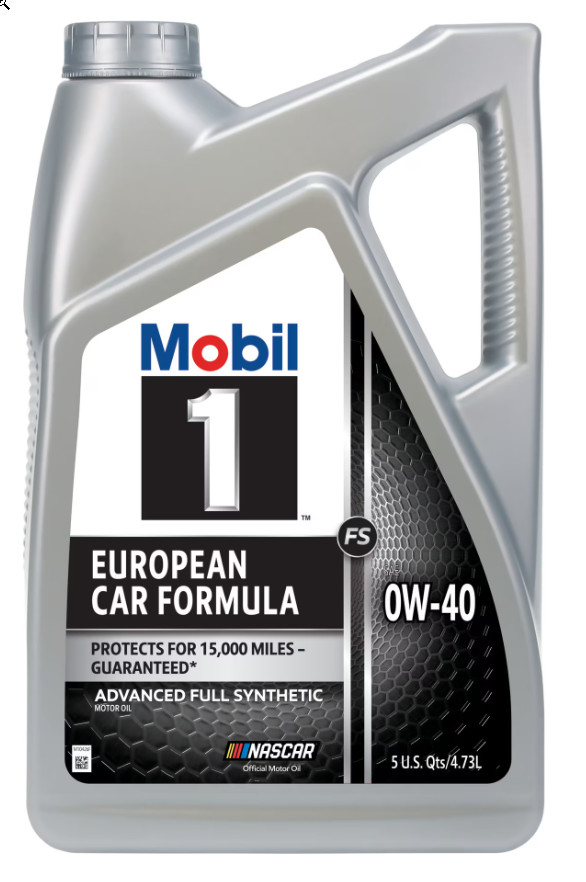 Mobil 1 FS European Car Formula Full Synthetic Motor Oil 0W-40, 5 Quart