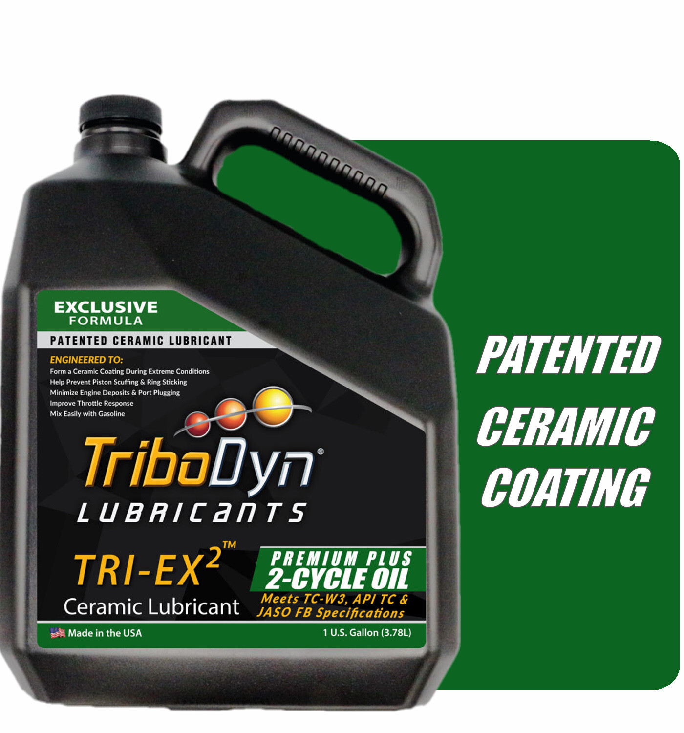 TriboDyn Premium Plus 2 Stroke Engine Oil with Ceramic Coating – 1 Gallon Bottle