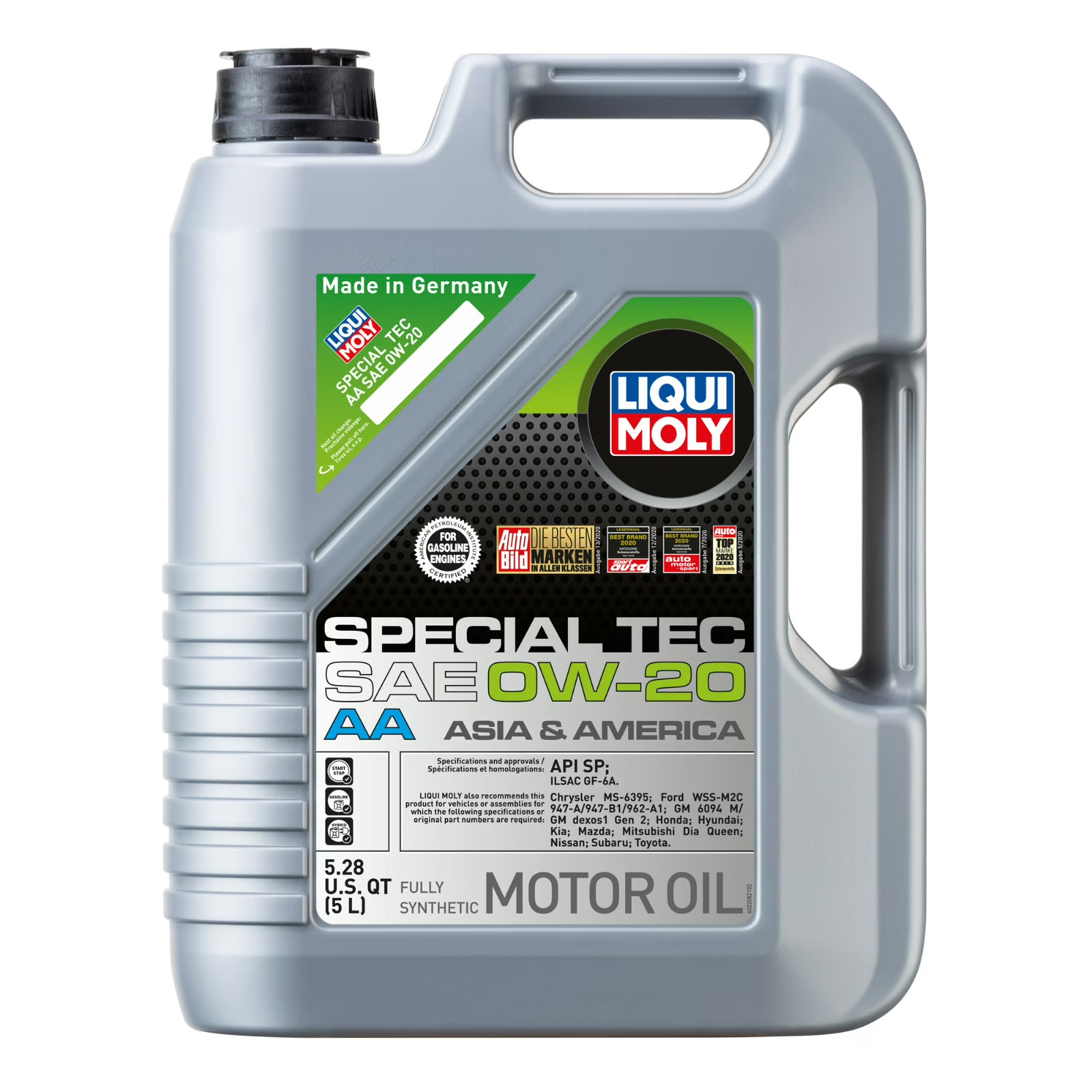 LIQUI MOLY Special Tec AA 0W-20 Full Synthetic Motor Oil, Instant Lubrication
