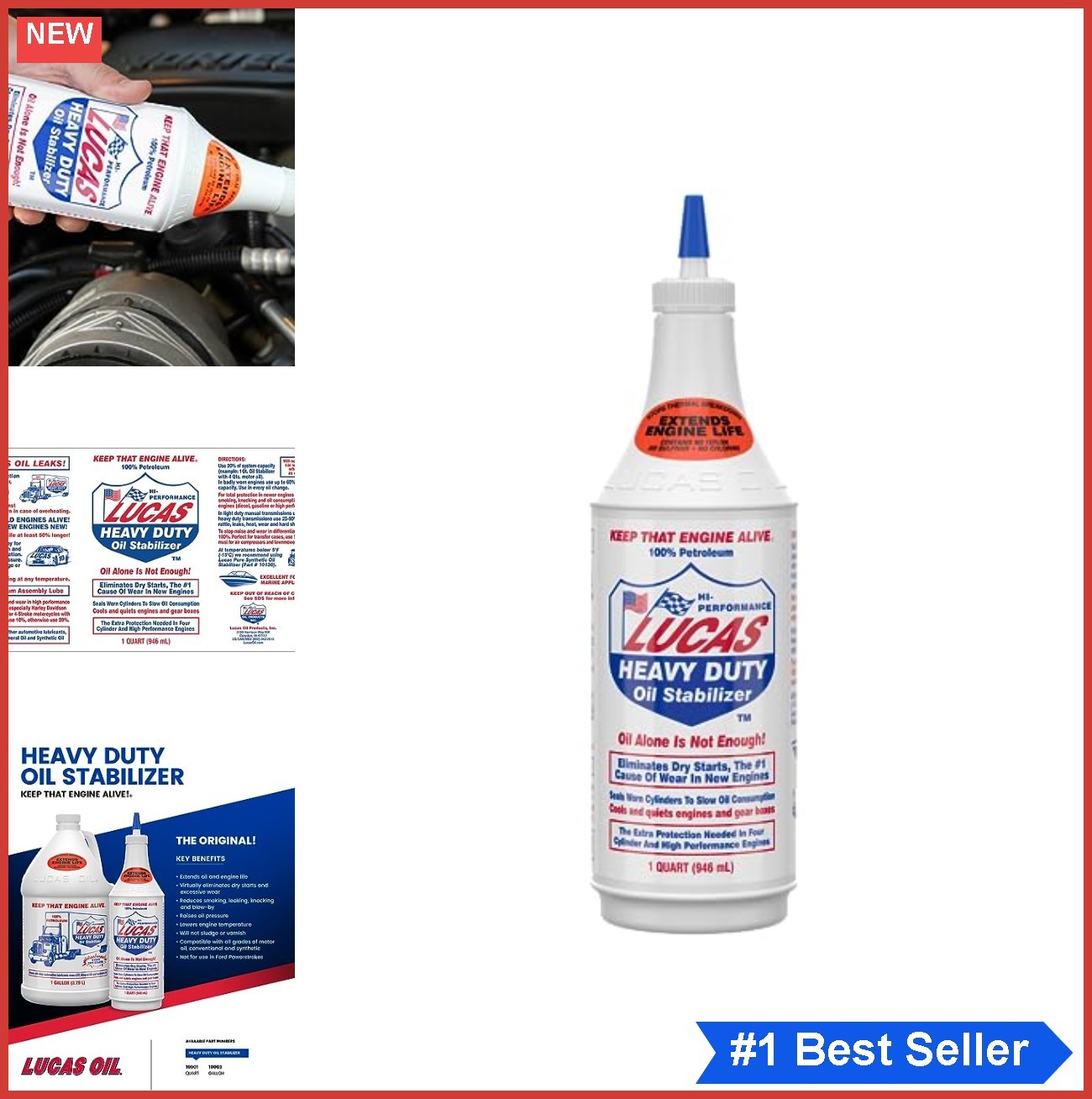 Heavy Duty Oil Stabilizer 1 Quart Engine Additive For New Cars Universal Fit