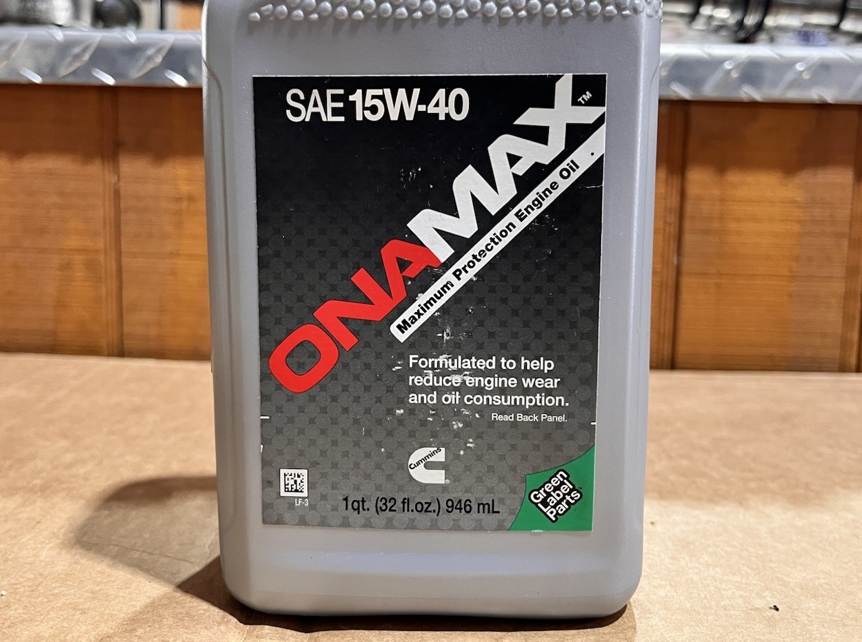 Cummins Diesel Generator Motor Oil 15W-40 ONAMAX #3265336 1 Quart BRAND NEW