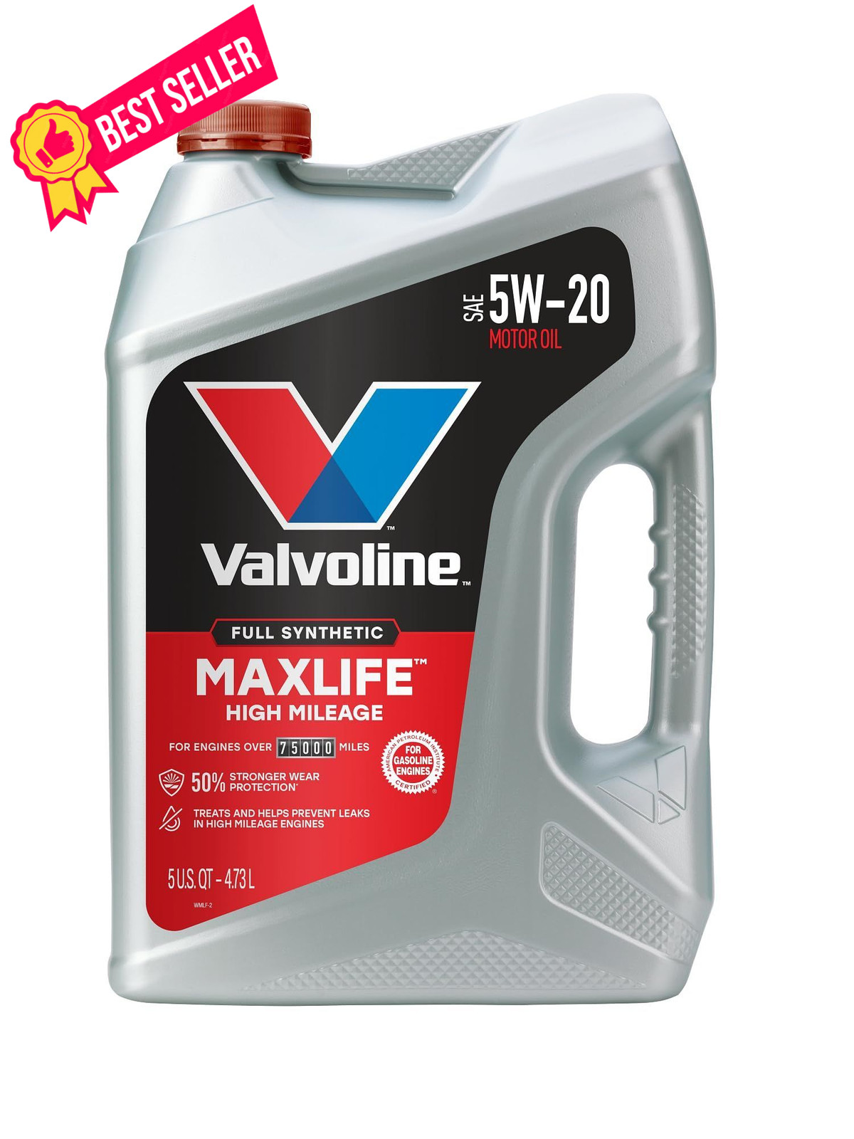 Valvoline MaxLife High Mileage Full Synthetic 5W-20 5 qt (Pack of 1), Gold