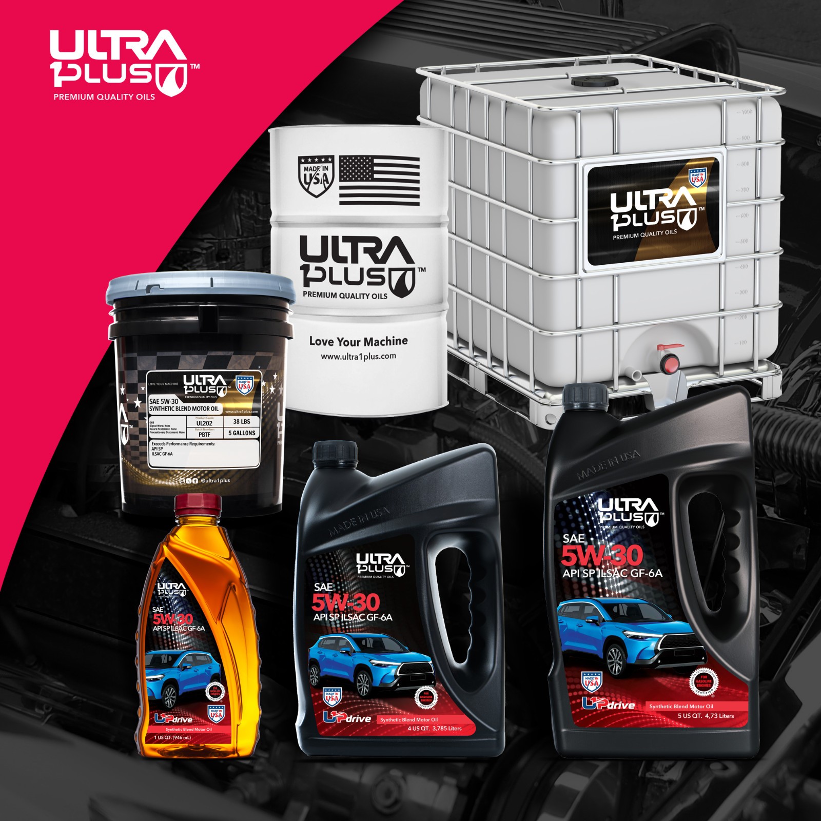 Ultra1Plus 5W-30 Synthetic Blend Motor Oil, API SP, ILSAC GF-6A (JUG – 5 QTS)
