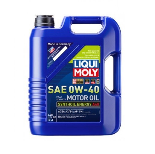 Liqui Moly For Fully Synthetic Motor Synthoil Energy A40 SAE 0W-40 5 Liters 2050