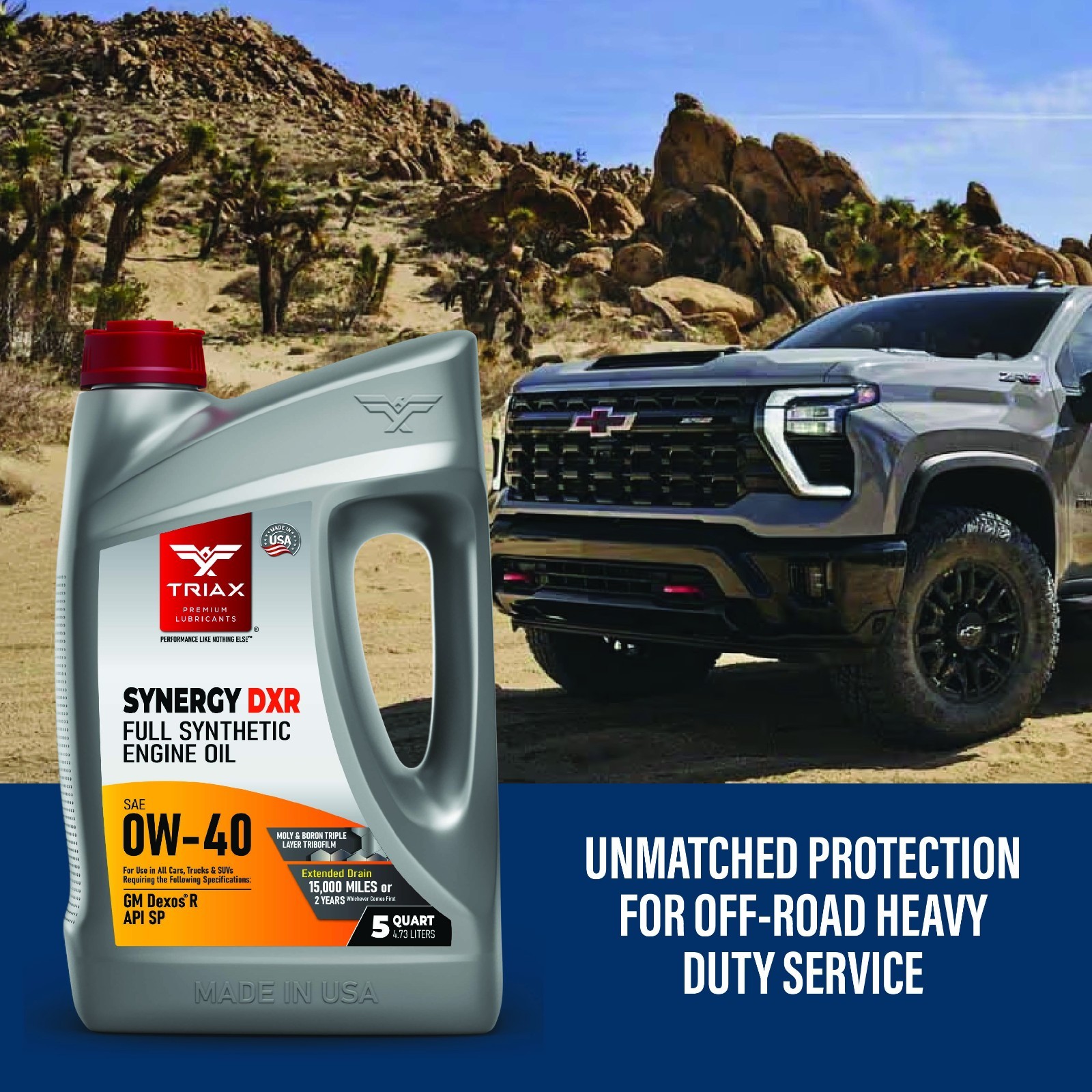 TRIAX Synergy DXR 0W-40 SP Full Synthetic Engine Oil (1 Quart) 6 Pack