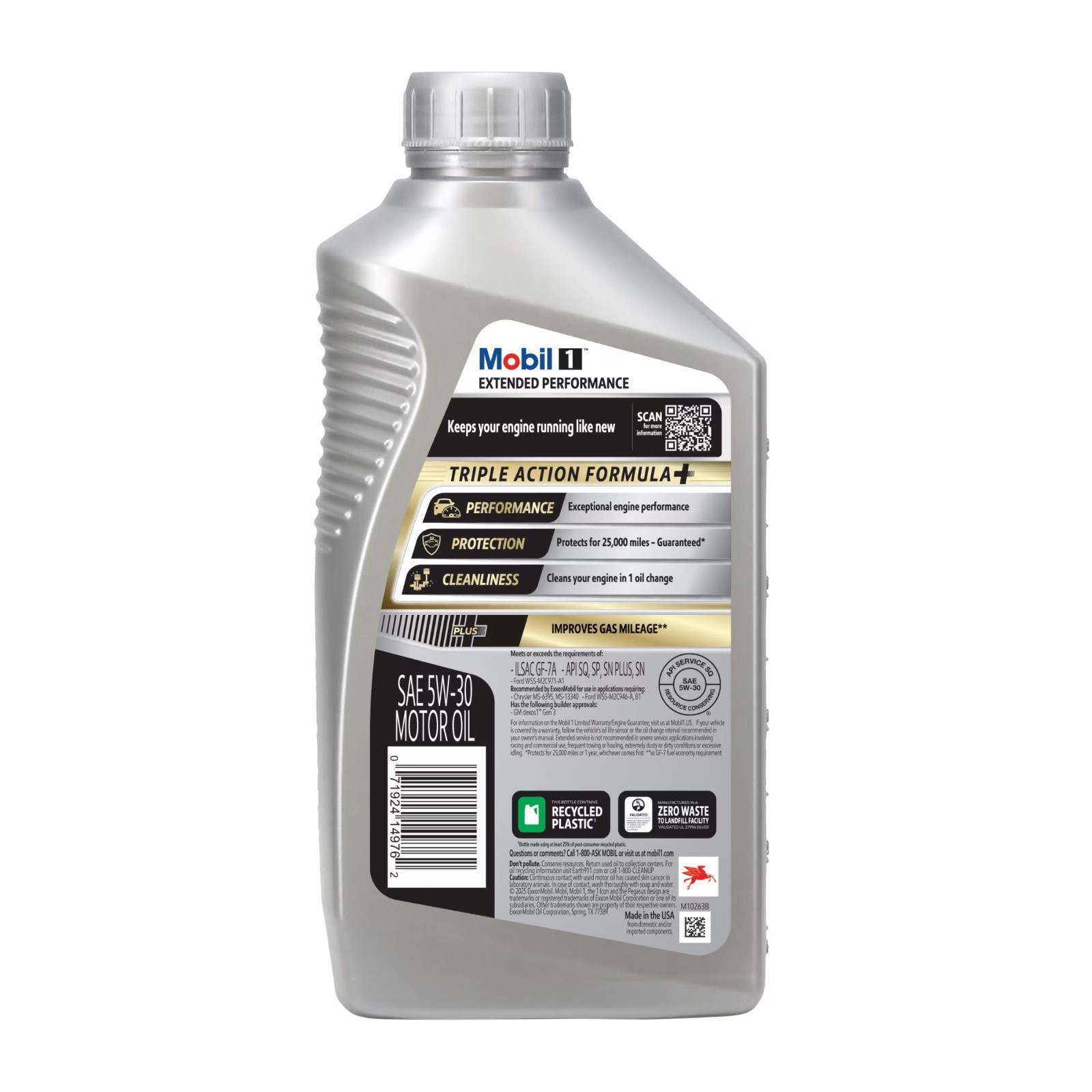 Mobil 1 Extended Performance Full Synthetic Motor Oil 5W-30 1 Quart