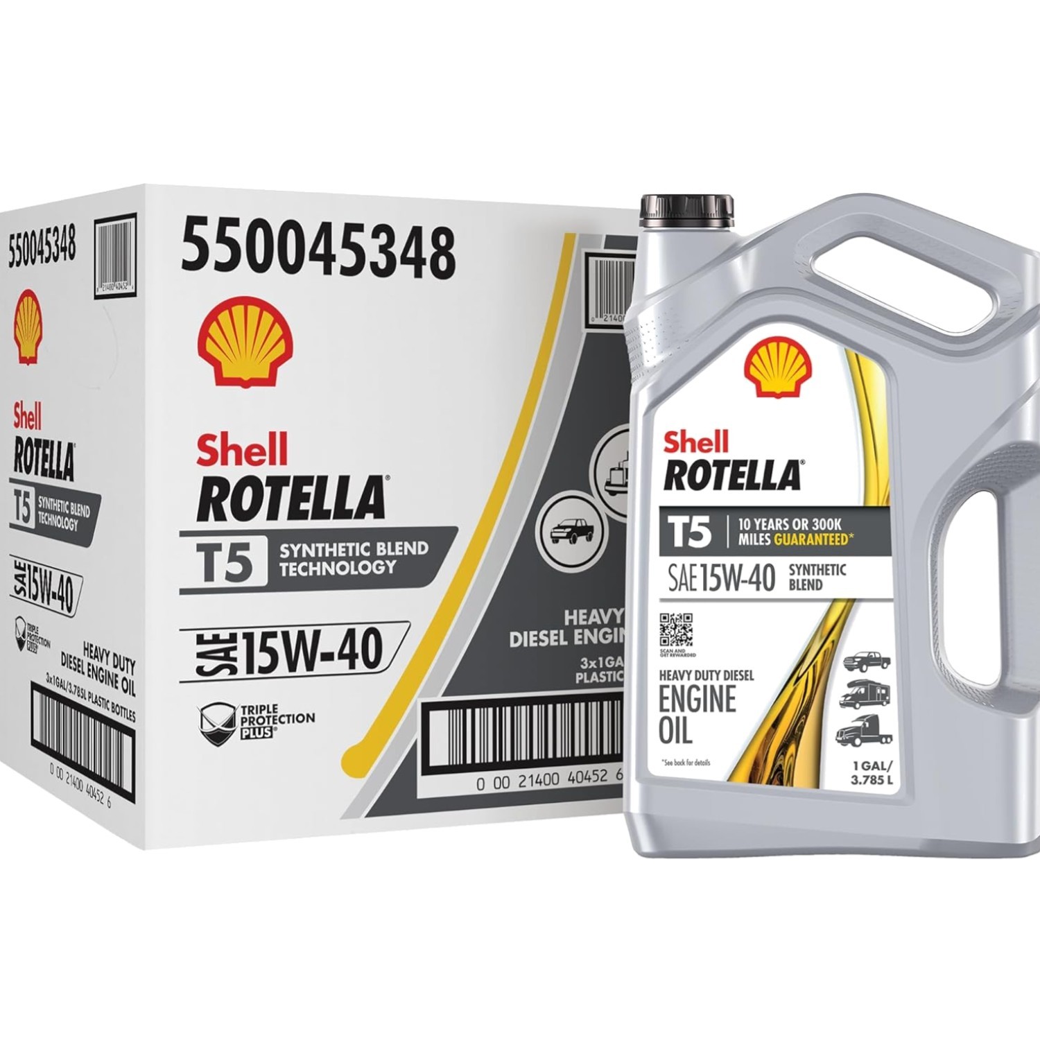 T5 Synthetic Blend 15W-40 Diesel Engine Oil, 1 Gallon 3 Pack