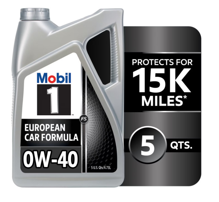 Mobil 1 FS European Car Formula Full Synthetic Motor Oil 0W-40, 5 Quart