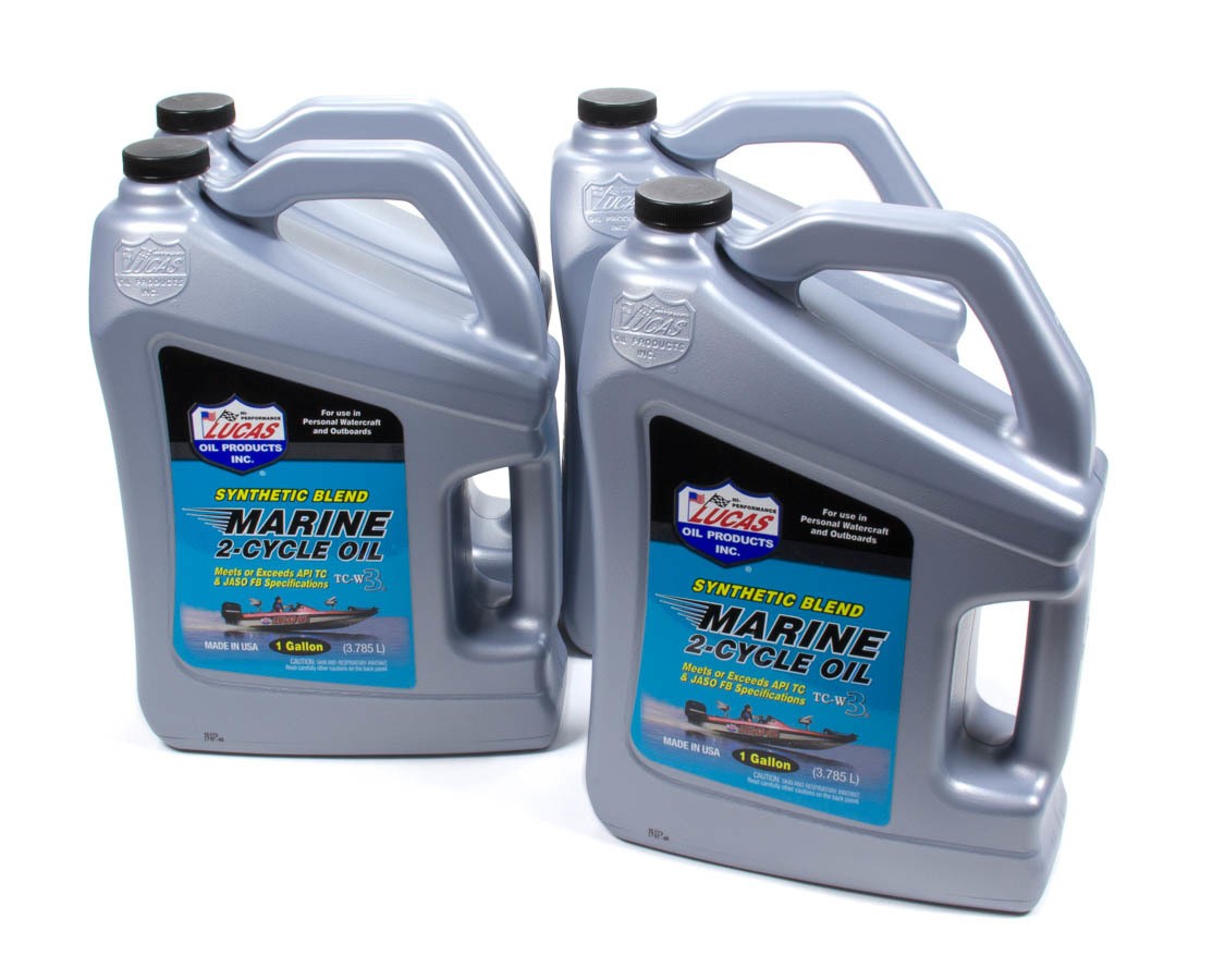 Lucas 2 Stroke Oil – TC-W3 – Semi-Synthetic – 1 gal – Marine – Set of 4
