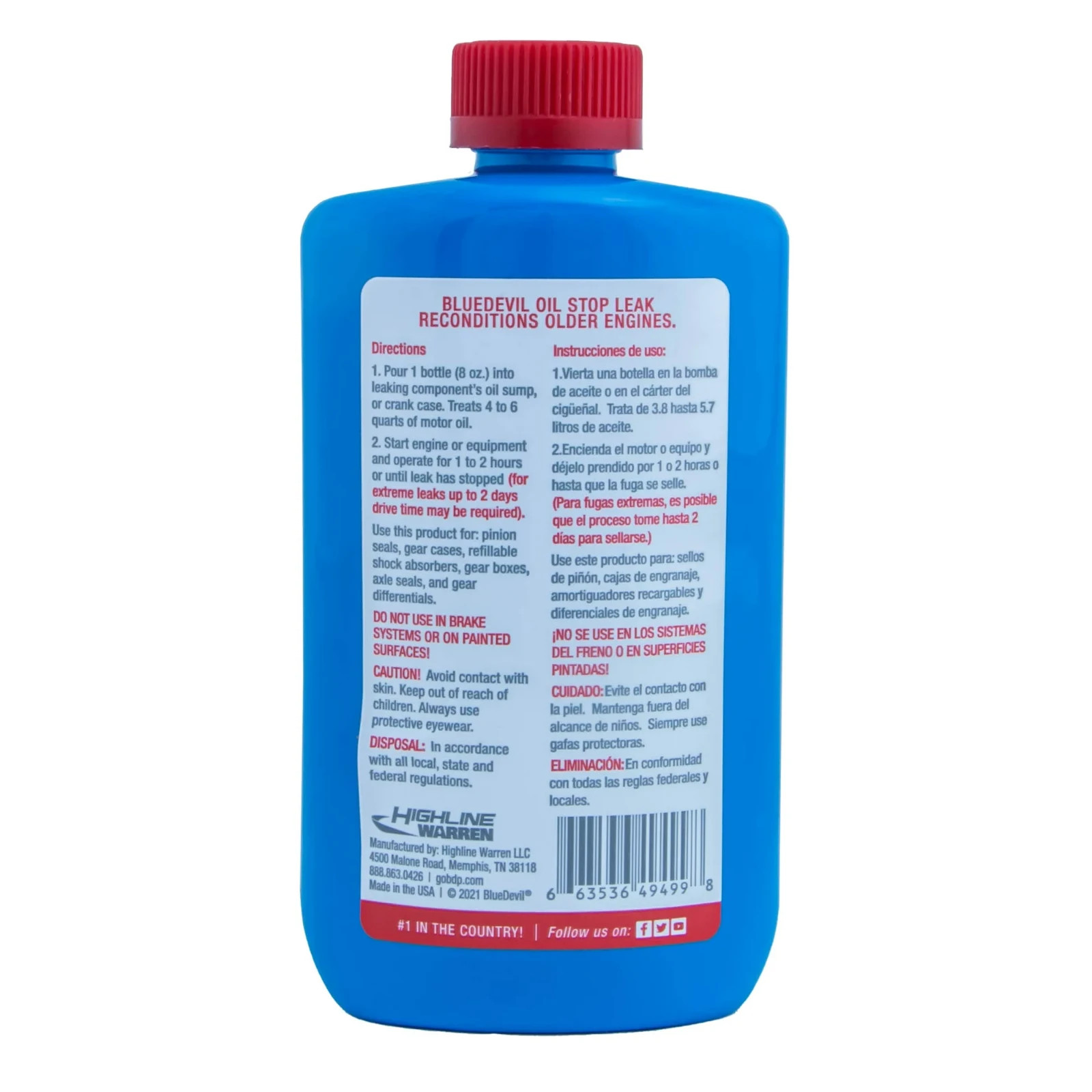(3 pack) BlueDevil Oil Stop Leak, 8 oz Bottle