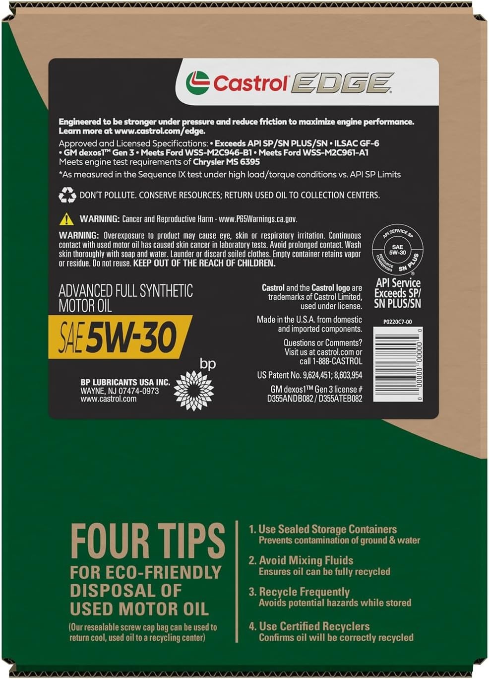 EDGE 5W-30 Motor Oil with Fluid TITANIUM, Eco Pack