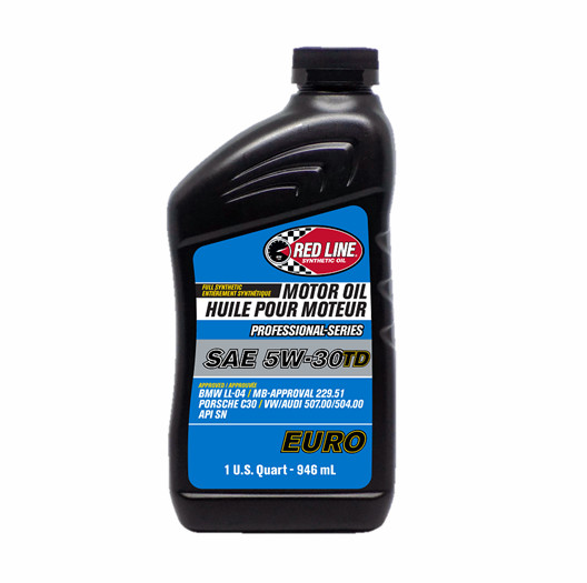 Red Line Full-synthetic Professional-Series 5W30TD Euro Motor Oil Quart 12224