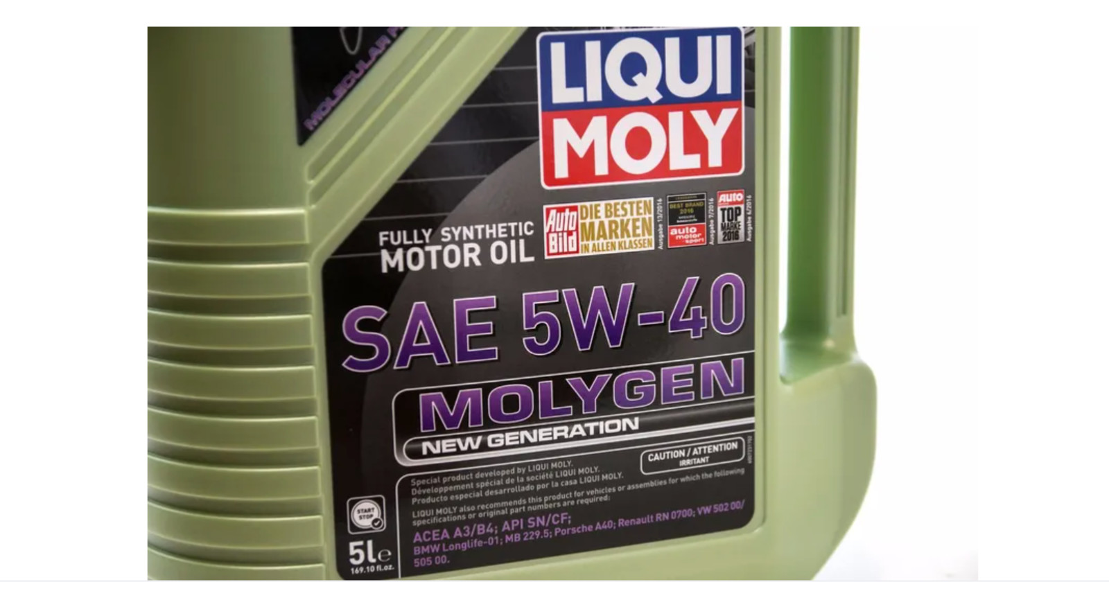 LIQUI MOLY Molygen 5W40 Full Synthetic Motor Oil 10 Liter 2 Pack