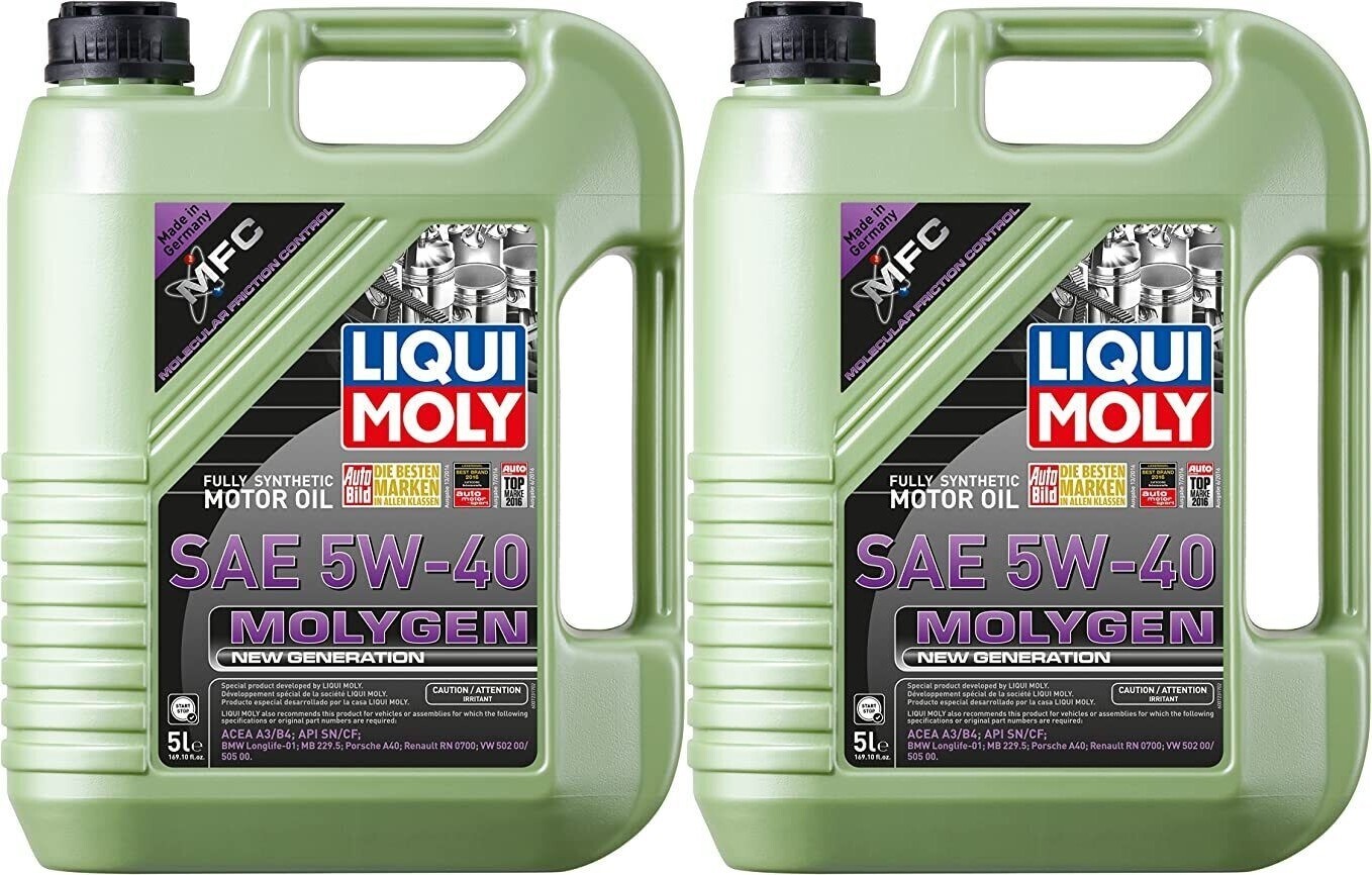 ★ 10 Liters Liqui Moly 5W-40 Molygen New Gen MFC Synthetic Engine Oil LM20232 ★