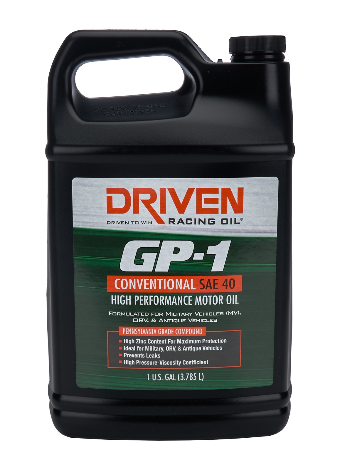 Driven Racing Oil GP-1 SAE 40W Conventional Motor Oil 1 Gallon