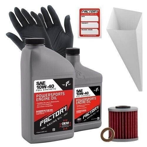 Factory Racing Parts 10W40 1.5Qt Oil Change Kit For Suzuki RMX450Z, RM-Z450