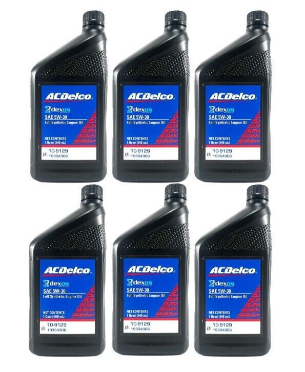 ACDelco 10-9129 dexos2 Full Synthetic 5W-30 Motor Oil – 1 qt (Case of 6)
