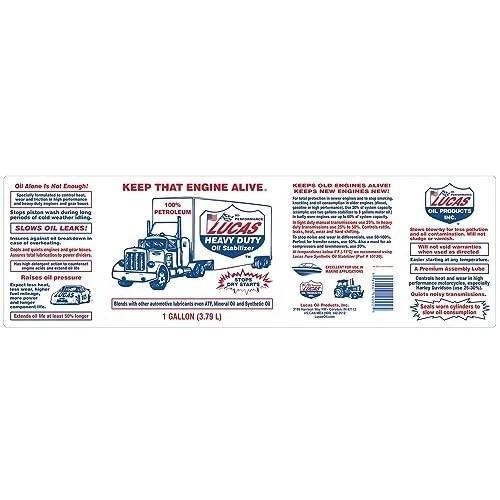 (Pack of 4) Lucas Oil 10002 Heavy Duty Oil Stabilizer – 1 Gallon
