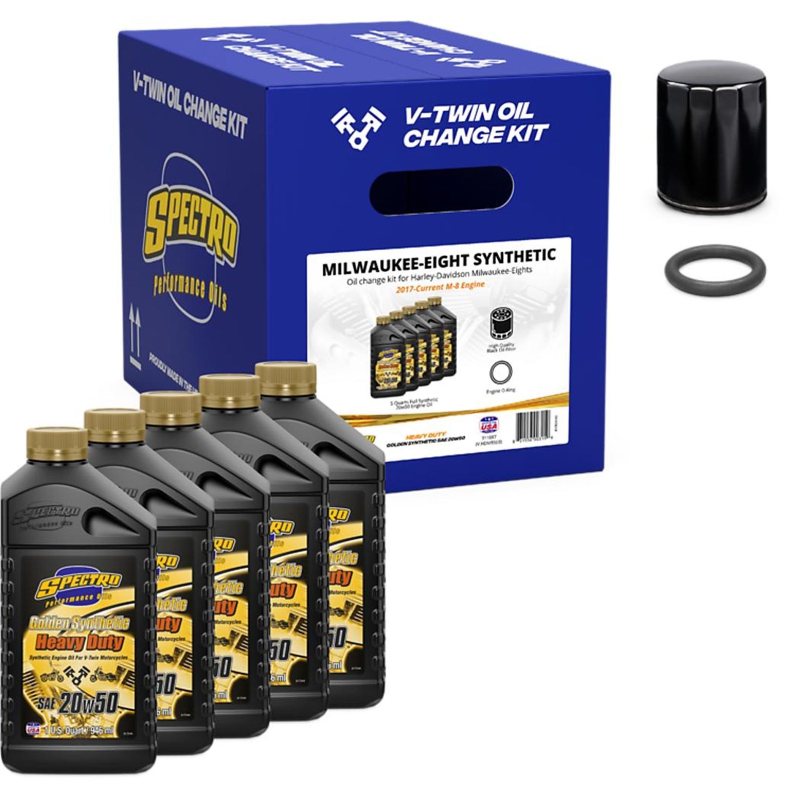 Spectro Performance Oils V-TWIN ENGINE OIL CHG KIT M8 SYNTHETIC 311887