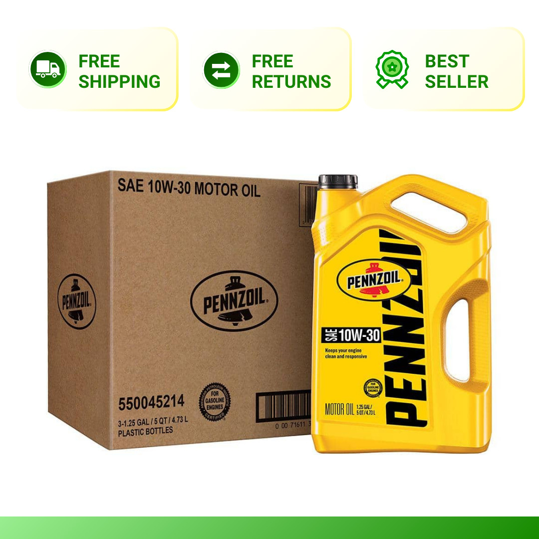 Pennzoil SAE 10W-30 Motor Oil – 5 Qt. – High-Quality Engine Lubricant NEW