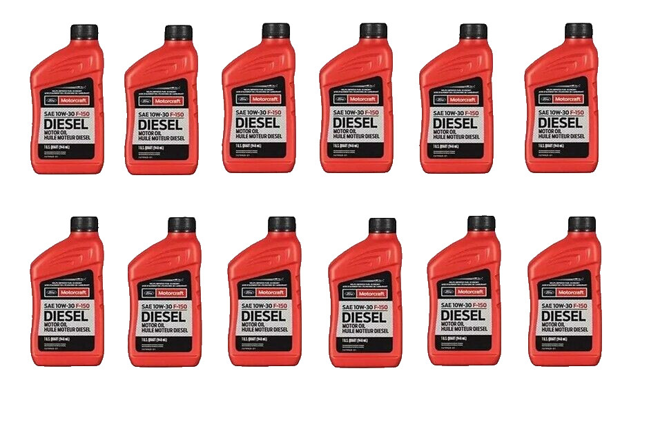 12 Pack Motorcraft SAE 10W30 F150 3.0L Diesel Motor Oil XO-10W30-QFA