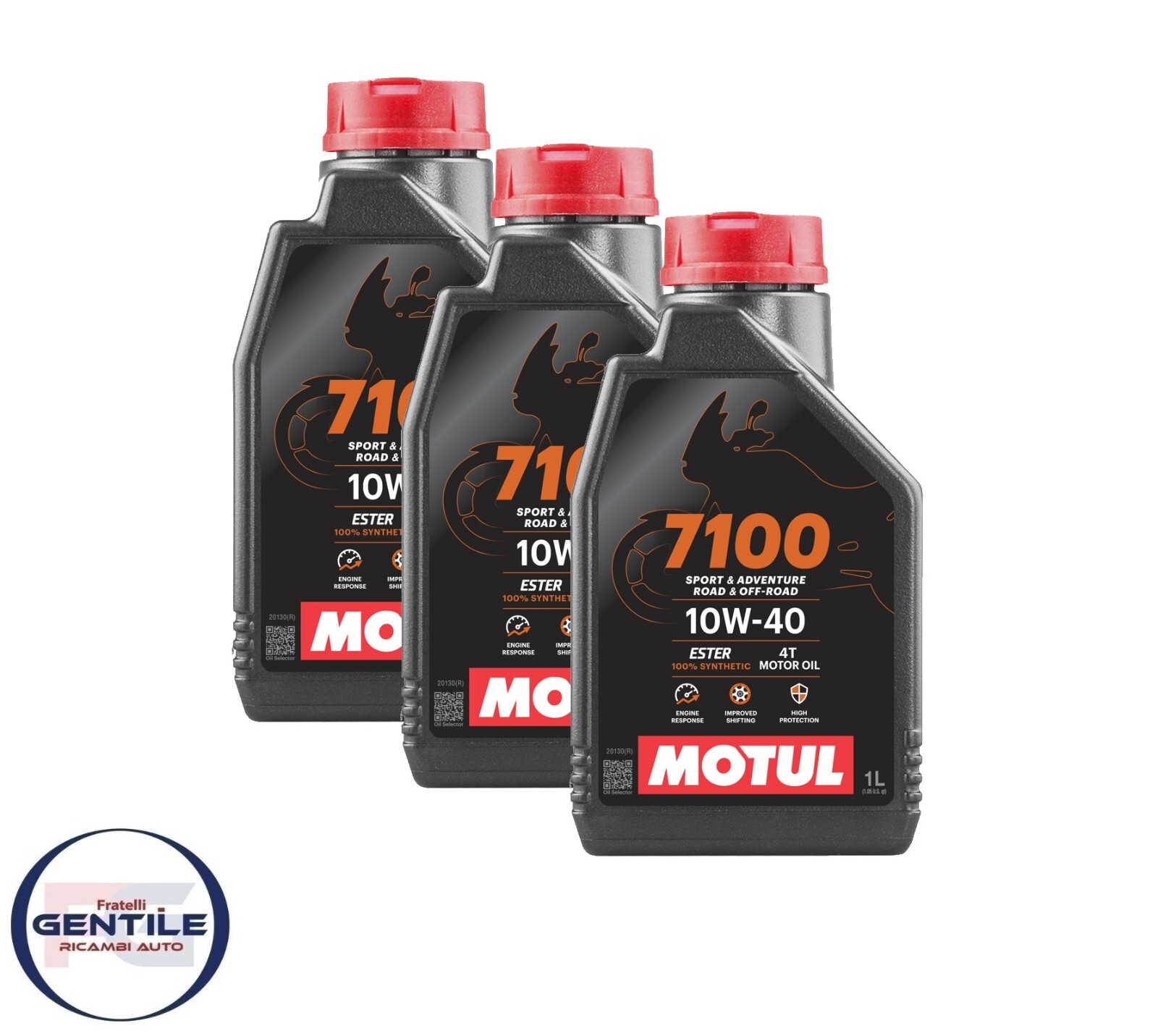 3LT ENGINE OIL MOTUL 7100 10W40 MA2 1 LITER 100% Synthetic SPORT & ADVENTURE 4T