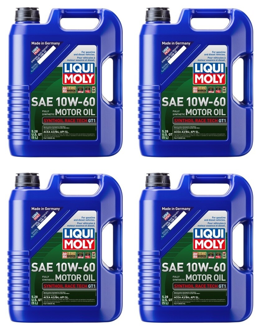 Liqui Moly Motor Oil SAE 10W-60 Synthoil Race Tech GT1 Set of 4 5 Liters 2024