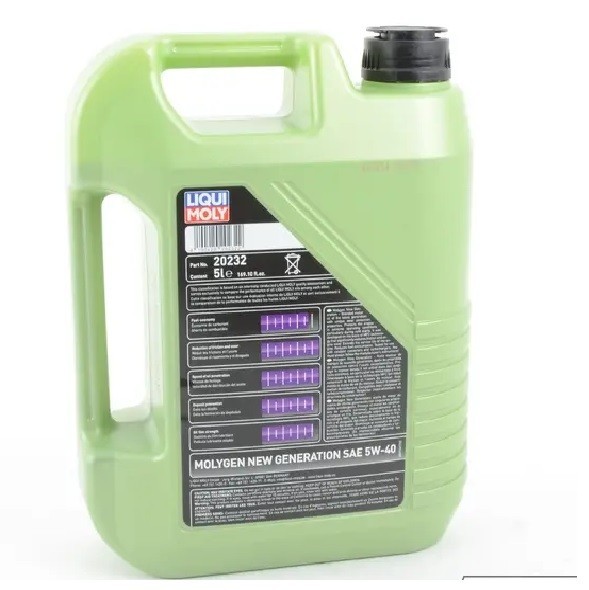 Pack of 2 ( 5 Liter) LIQUI MOLY 20232 Molygen New Generation 5W-40